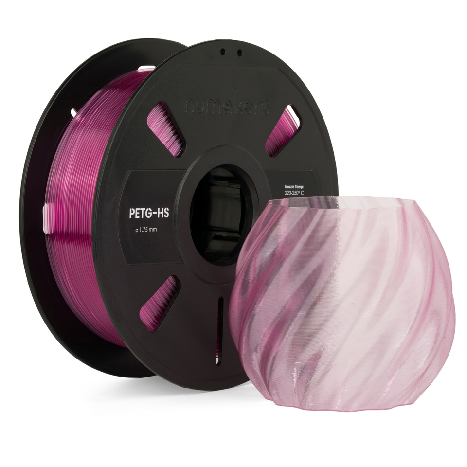 Pink PETG Translucent filament spool