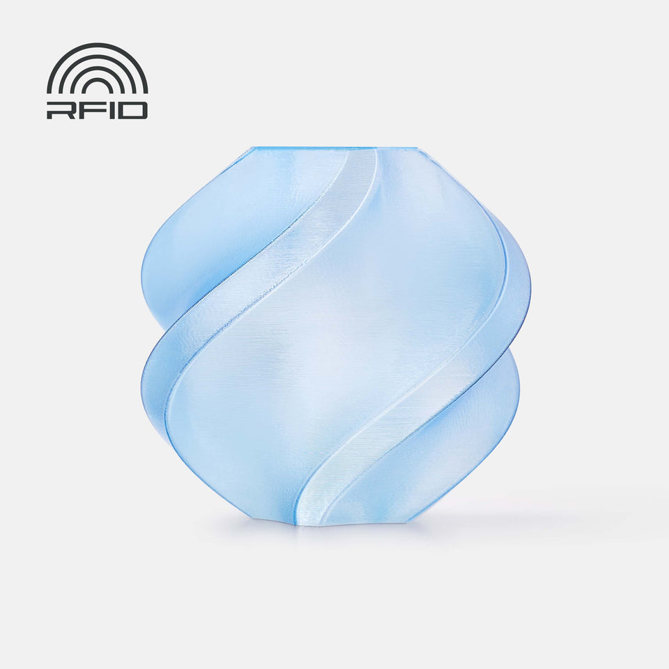 Translucent Light Blue PETG Translucent filament spool